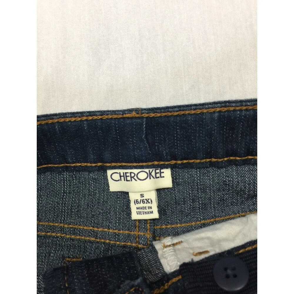 NWT CHEROKEE GIRLS JEANS SHORTS SIZE S 6-6X